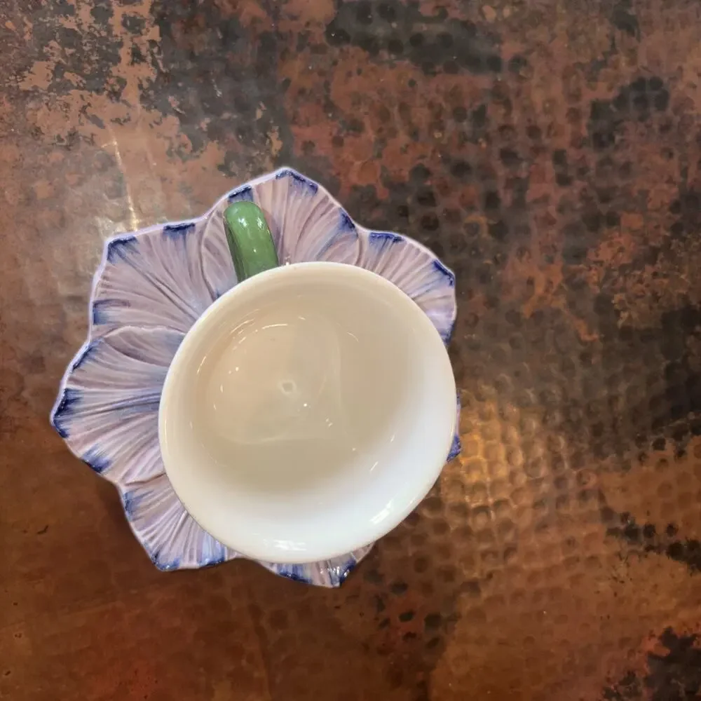 Vietri Viola Lavender 3” Cup & Saucer-Made In Italy